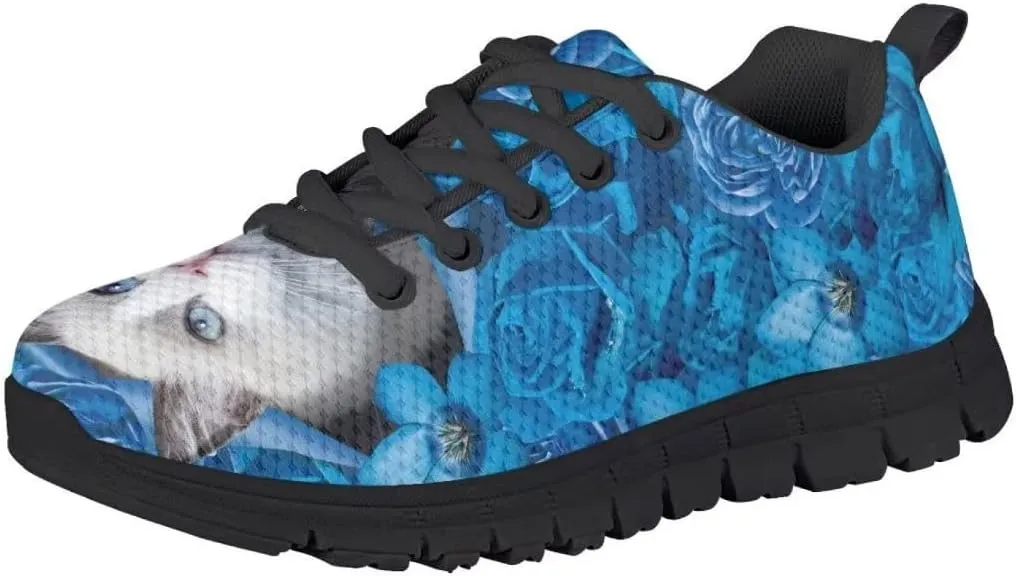 Pinupub Kids Running Walking Shoes for School Travel Breathable Soft Lightweight Slip On Tie Lace Sneakers