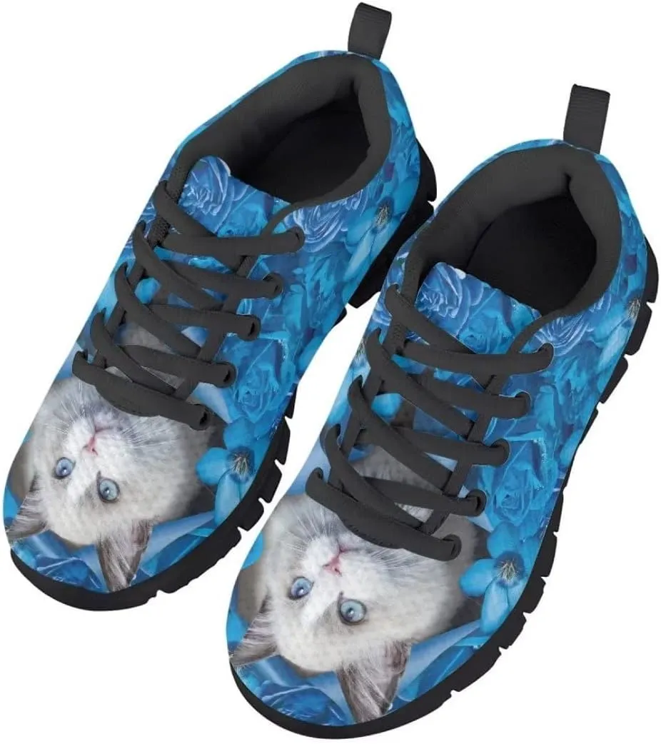 Pinupub Kids Running Walking Shoes for School Travel Breathable Soft Lightweight Slip On Tie Lace Sneakers