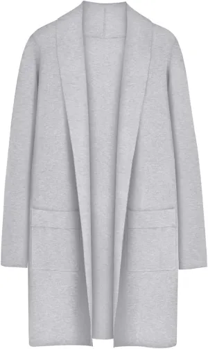 RITERA Plus Size Cardigan Sweaters for Women Long Sleeve Open Front Lapel Collar Jacket Pocket Winter Coatigan XL-5XL