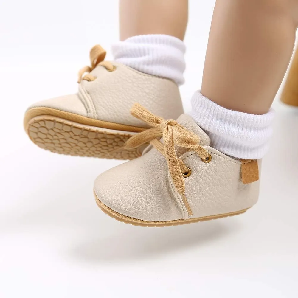 RVROVIC Baby Boys Girls Anti-Slip Sneakers Soft Ankle Boots Toddler First Walkers Newborn Crib Shoes