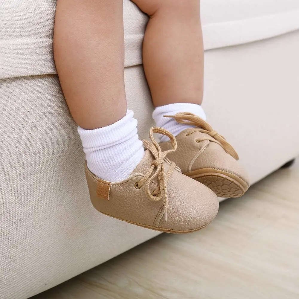 RVROVIC Baby Boys Girls Anti-Slip Sneakers Soft Ankle Boots Toddler First Walkers Newborn Crib Shoes