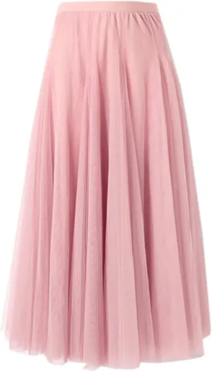SANGTREE Women's Tutu Tulle A-Line Layered Mesh Midi Skirt, US XS - US 2XL