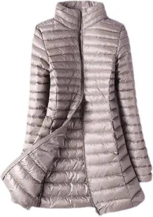 SaoBiiu Women Down Jackets Ultra Light Winter Coat Long Puffer Jacket Slim Parkas
