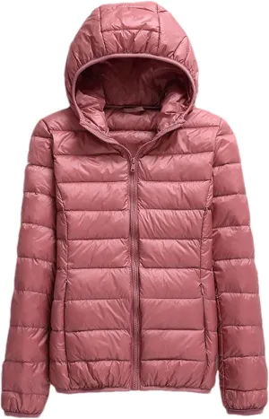 SaoBiiu Women Hooded Puffer Jackets 90% White Duck Down Female Coats Ultralight Packable Casual Parkas