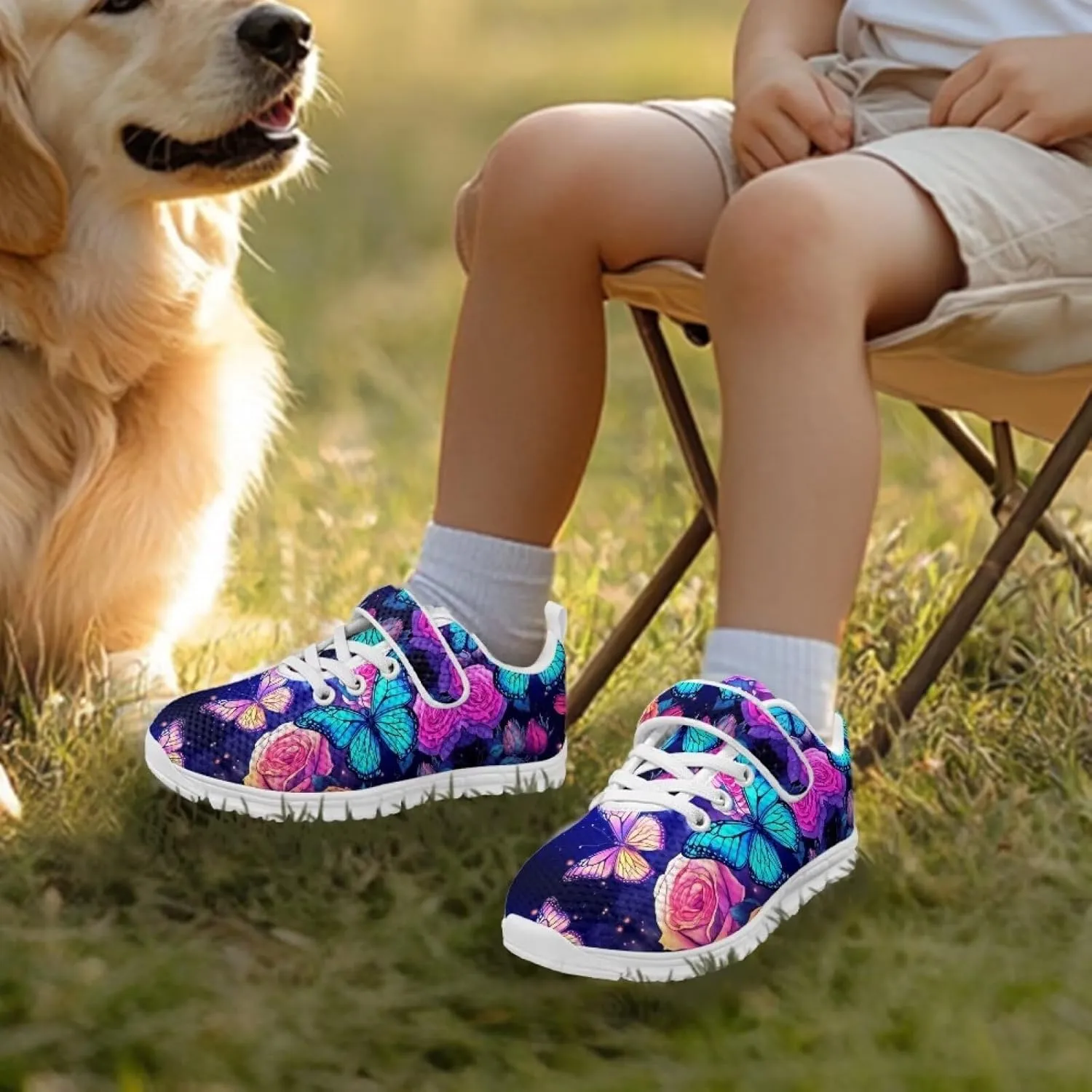 Showudesigns Running Shoes for Girls Boys Athletic Tennis Shoes Slip On School Sneakers