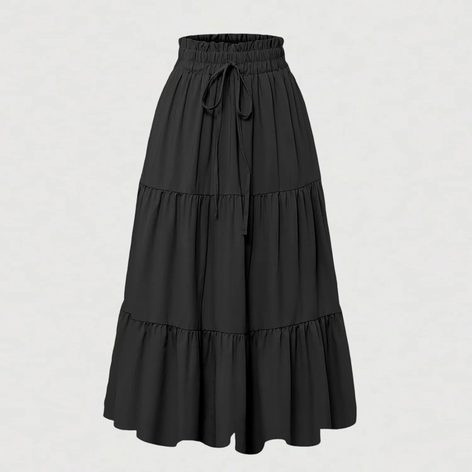 Skirts for Women 2025 Boho Floral Maxi Skirt Elastic High Waist Pleated Flowy A Line Beach Long Skirts