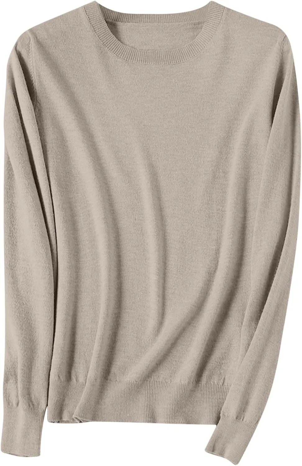 Sweaters for Women Trendy Crewneck Knit Long Sleeve Sweater Loose Fit Casual Solid Warm Soft Pullover Winter Tops
