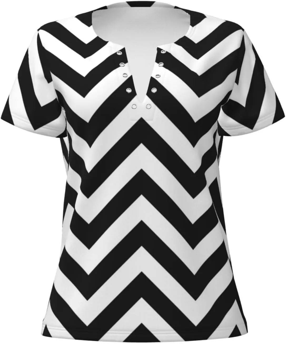 Tiger Stripe Cover Womens Deep V-Neck T-Shirts Stretchy Short Sleeve Shirts Summer Tee Tops Slim Fit T-Shirt