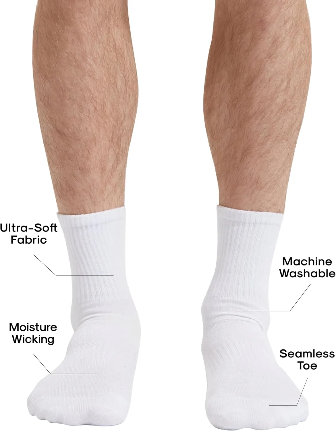 True Classic Mens Socks, Moisture Wicking Ankle, Half-Crew & No Show for Men - Athletic Socks, 1 & 3-Packs, Size 7-14