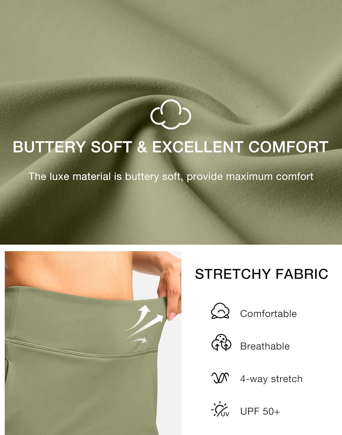 Viodia 18" Skorts for Woman with Pockets High Waisted Golf Tennis Skirts Knee Length Long Skort for Women Dressy Casual
