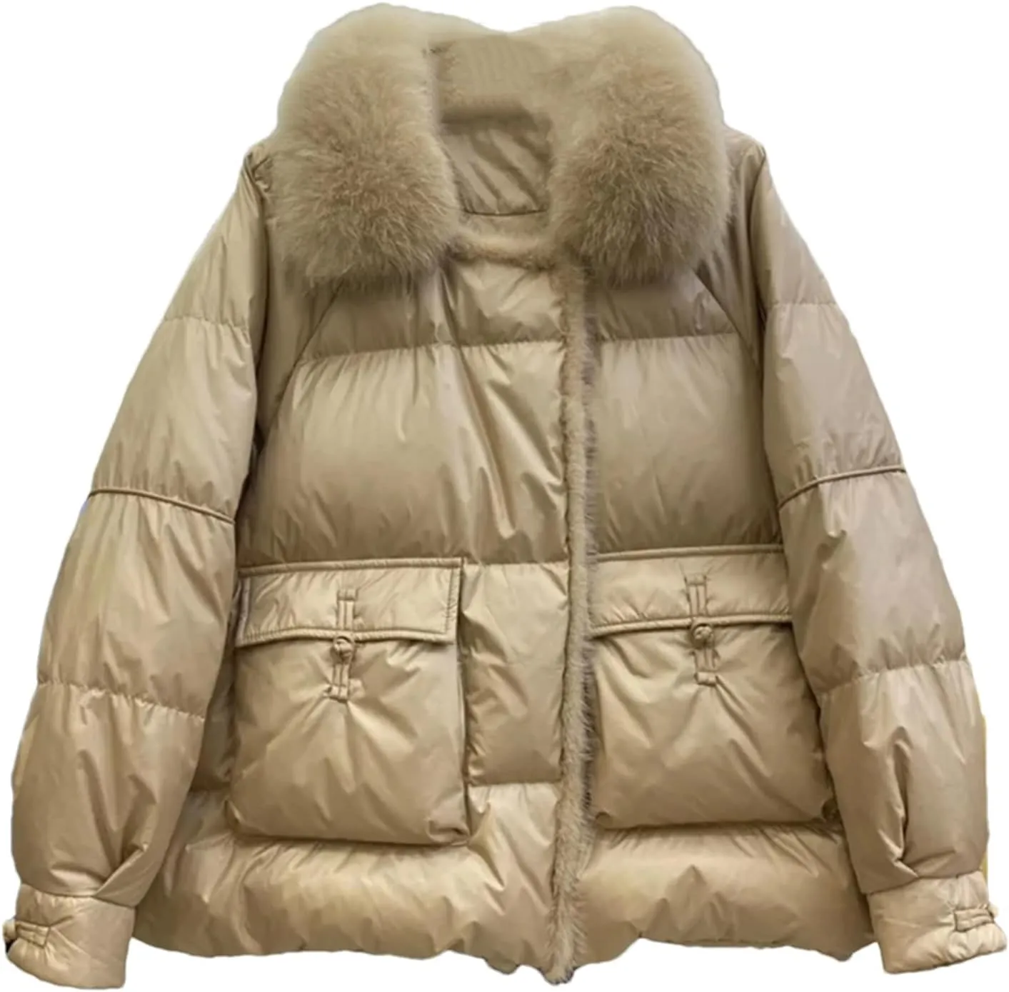 Women Down Jacket Short Puffer Coat Winter Warm Fashion Parkas