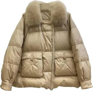 Women Down Jacket Short Puffer Coat Winter Warm Fashion Parkas