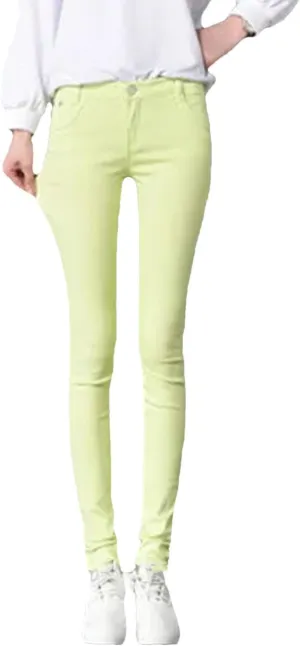Women Oversized Pencil Jeans Office Skinny Denim Pants Slim Stretch Casual Trousers
