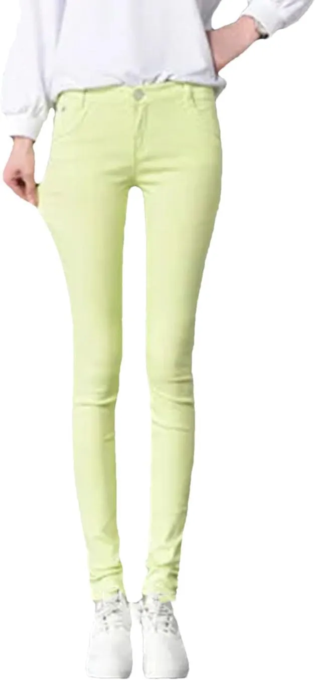 Women Oversized Pencil Jeans Office Skinny Denim Pants Slim Stretch Casual Trousers