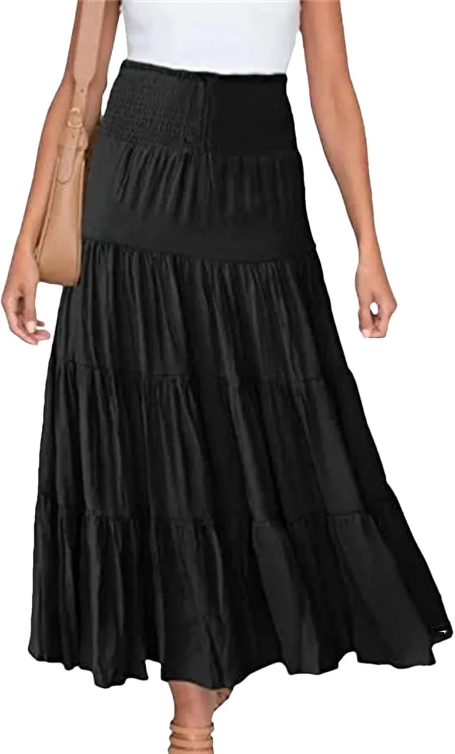 Women Summer Fashion High Waisted Maxi Skirts Bohemian Casual Harajuku Streetwear Beach Skirt