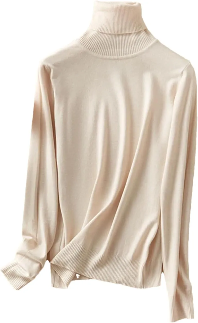 Women Thicken Knitted Turtleneck Oversize Pullover Sweater