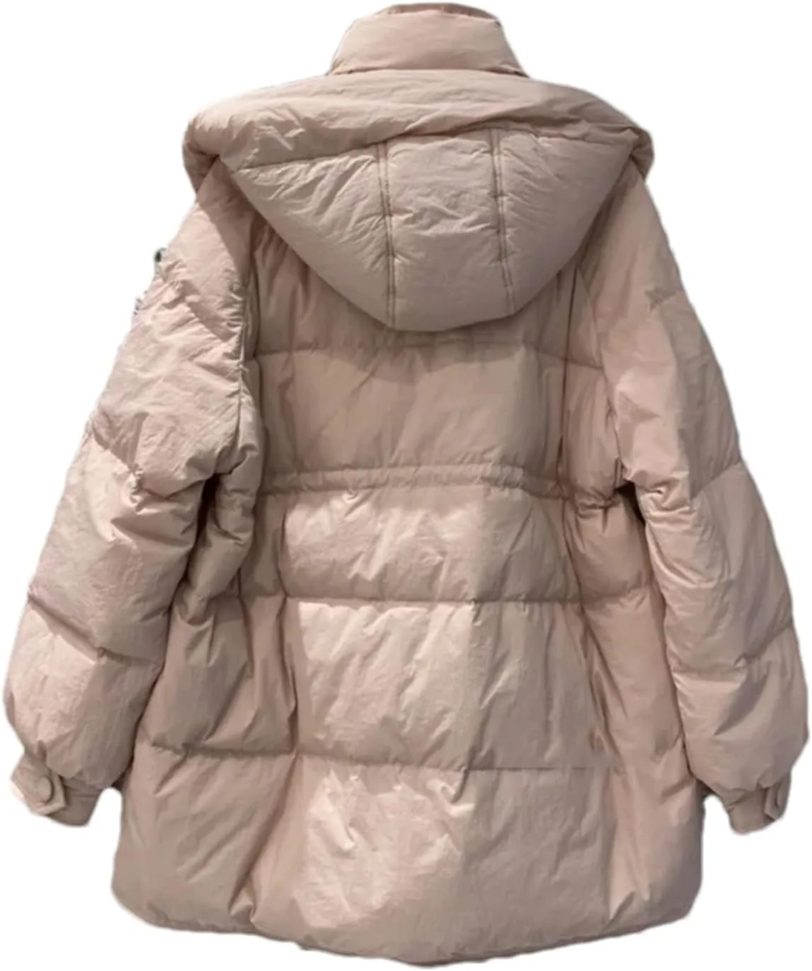 Women Winter Coats Hooded Down Jacket Mid-Length Parkas Fashion Down Puffer Coat