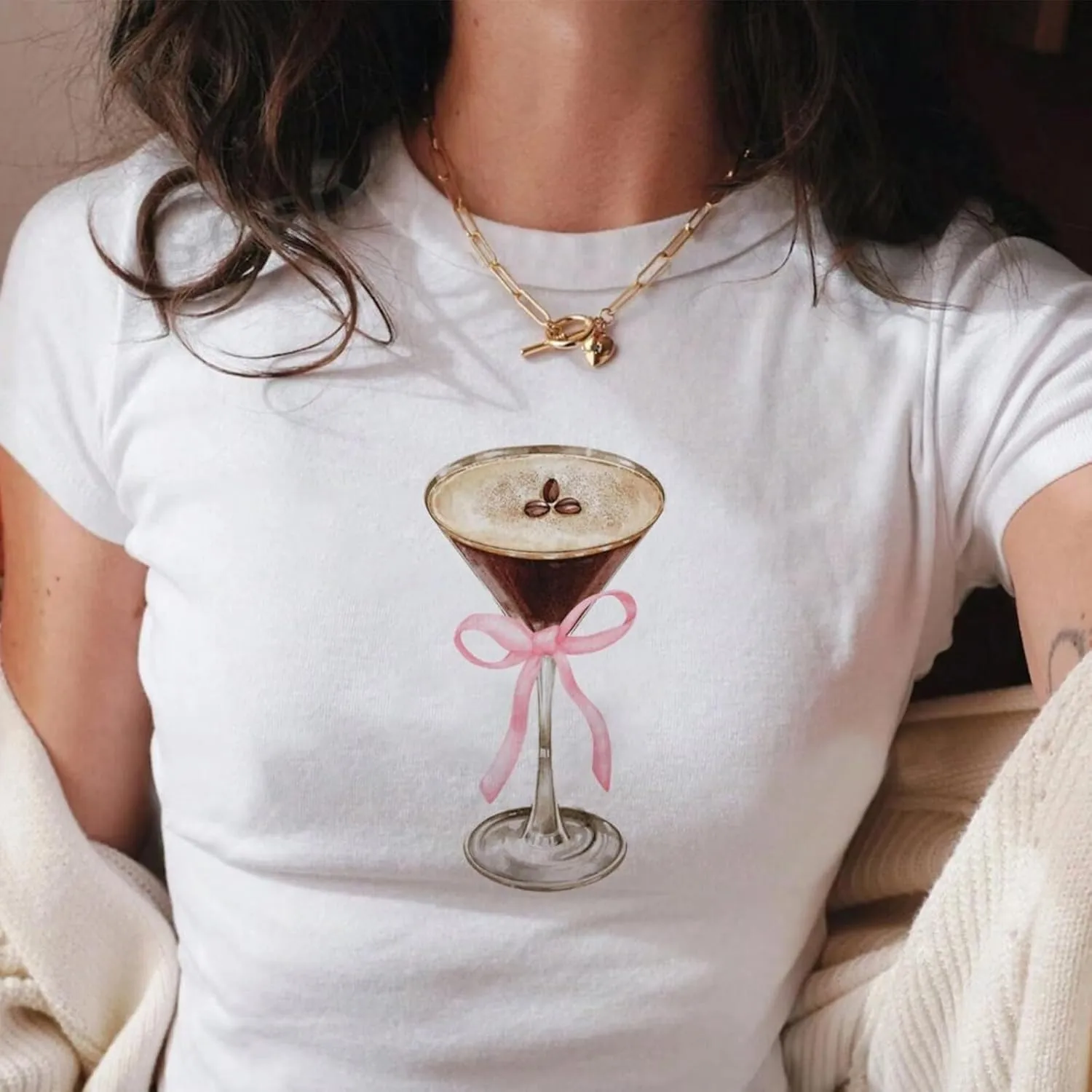 Women Y2k Graphic Print Crop Top Short Sleeve Round Neck Slim Fit Baby Tee Aesthetic Summer T Shirt
