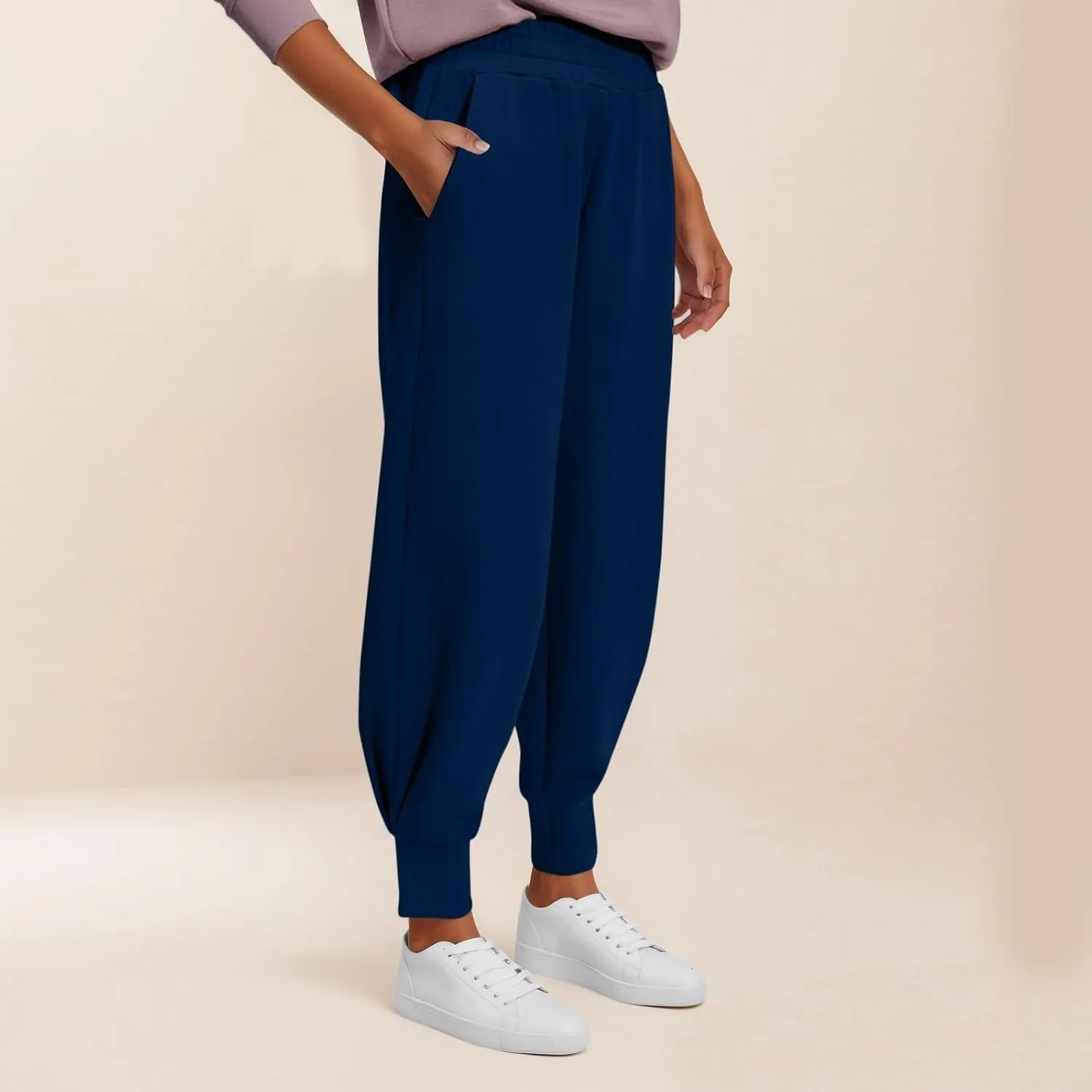 Womens Joggers with Pockets Fleece Lined Y2k Baggy Tapered Sweatpants Casual High Waisted Athletic Works Jogger Pants