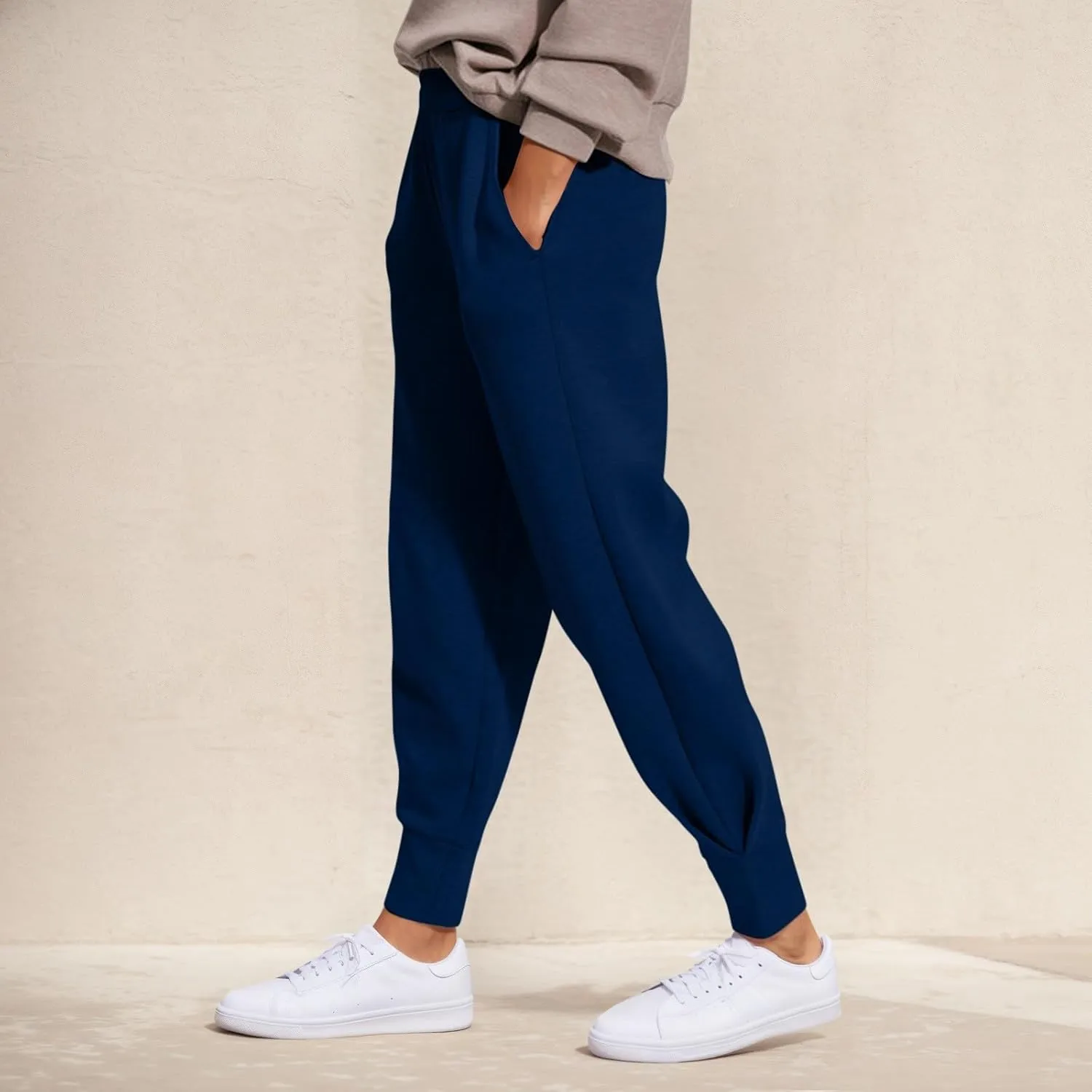 Womens Joggers with Pockets Fleece Lined Y2k Baggy Tapered Sweatpants Casual High Waisted Athletic Works Jogger Pants