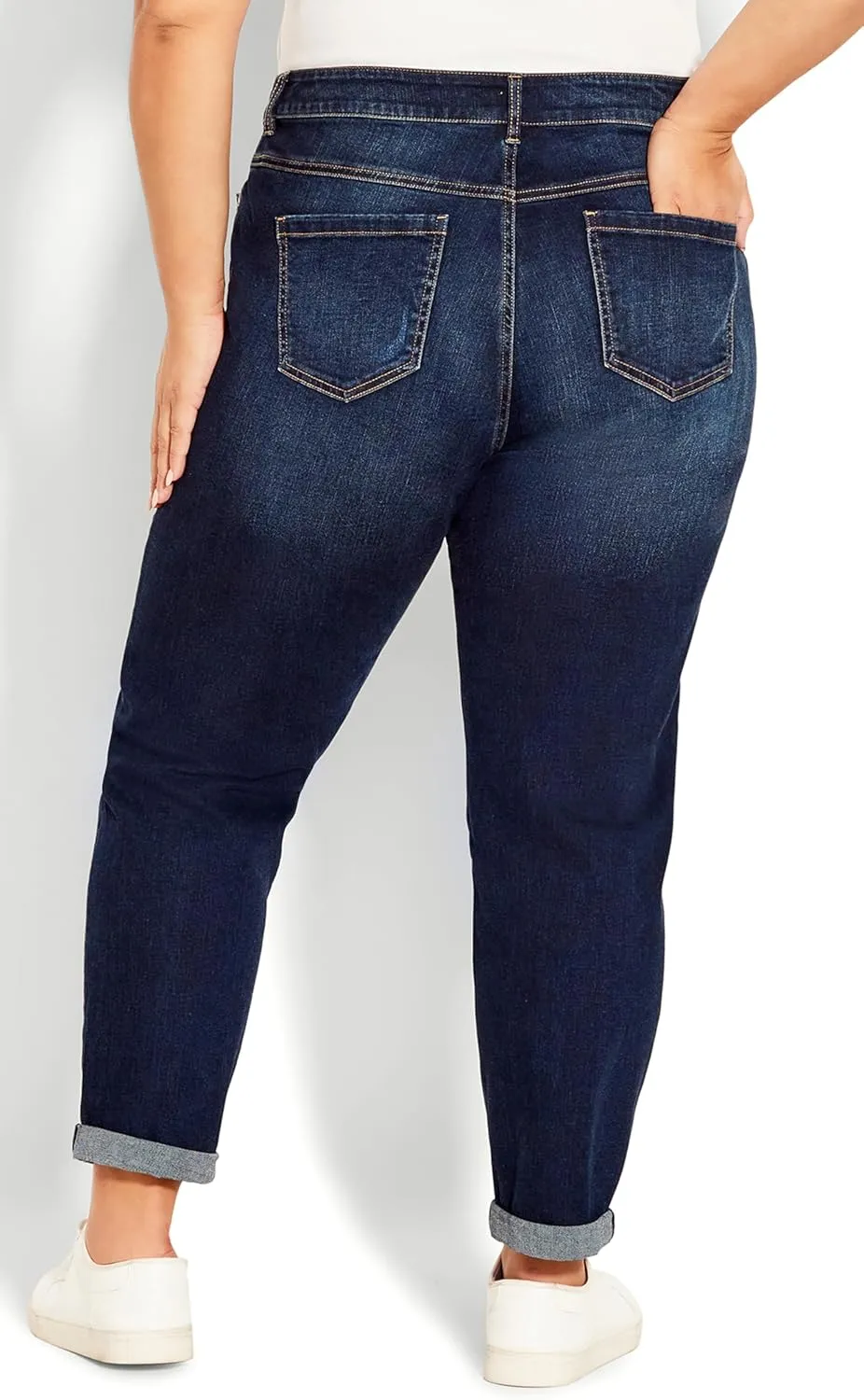 Women's Plus Size Jean-Girlfriend Rip