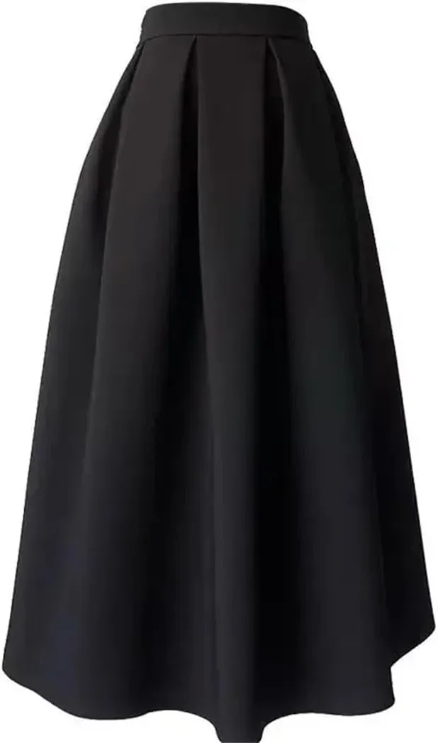 Womens Solid Color High Waist A-Line Bodycon Skirt Fashion Lace Beach Party Long Skirt