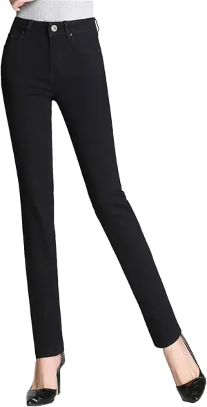 Womens Thin Skinny Jeans Straight Slimming Fit Pencil Pants Cotton Stretch Casual Denim Pants